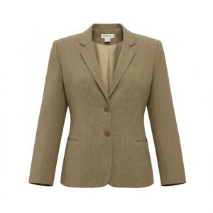 VTG Judith Hart Collection Women's Blazer Beige Textured Two Button Size 16